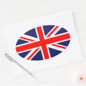 Union Jack - UK-Flagge Ovaler Aufkleber (Umschlag)
