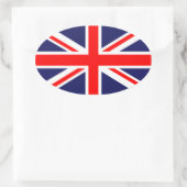 Union Jack - UK-Flagge Ovaler Aufkleber (Tasche)