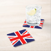 Union Jack - UK-Flagge Rechteckiger Pappuntersetzer (Vor Ort)