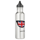 Union Jack UK Shades Zollflaschen Edelstahlflasche (Links)