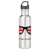 Union Jack UK Shades Zollflaschen Edelstahlflasche (Vorderseite)