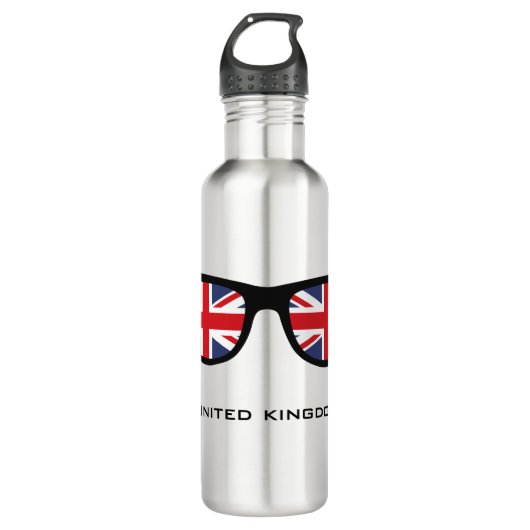 Union Jack UK Shades Zollflaschen Edelstahlflasche (Vorderseite)