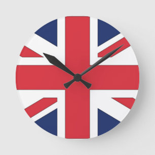 Union Jack, Unionsflagge von Großbritannien Runde Wanduhr