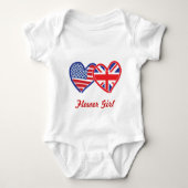 Union Jack/USA Baby Strampler (Vorderseite)