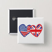 Union Jack/USA Button (Vorne & Hinten)