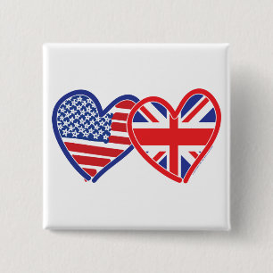 Union Jack/USA Button