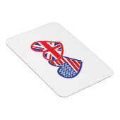 Union Jack USA Heart Save the Date Magnet (Rechte Seite)
