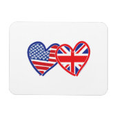 Union Jack USA Heart Save the Date Magnet (Horizontal)