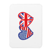 Union Jack USA Heart Save the Date Magnet (Vertikal)