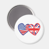 Union Jack/USA Magnet (Vorderseite/Rückseite)