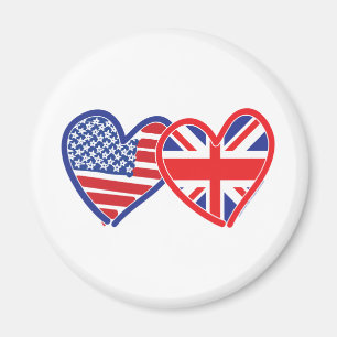 Union Jack/USA Magnet