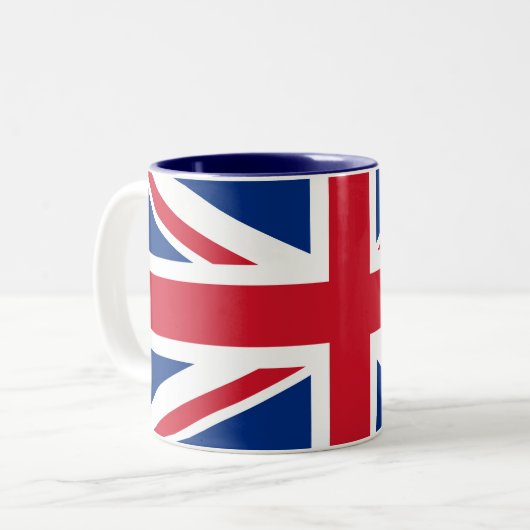 Union Jack Vereinigtes Königreich Zweifarbige Tasse (Vorderseite Links)