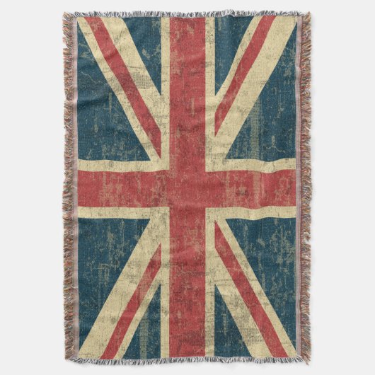 Union Jack Vintag erschüttert Decke (Vorderseite Vertikal)