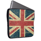 Union Jack Vintag erschüttert Laptopschutzhülle (Vorne Rechts)