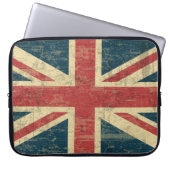 Union Jack Vintag erschüttert Laptopschutzhülle (Vorderseite)