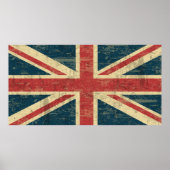 Union Jack Vintag erschüttert Poster (Vorne)