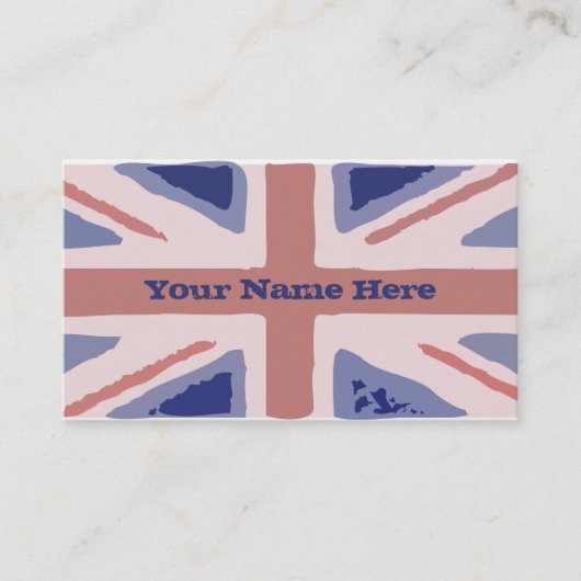 Union Jack Visitenkarte (Vorderseite)
