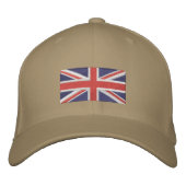 Union Jack - Vollfarbigkeit Bestickte Baseballkappe (Vorderseite)