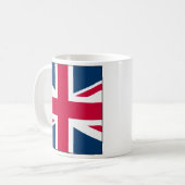 Union Jack Vollseiten-Quadrat-Design-Kaffeetasse Kaffeetasse (Vorderseite Links)