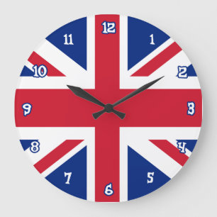Union Jack Wall Clock Große Wanduhr