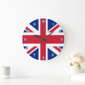 Union Jack Wall Clock Große Wanduhr (Zuhause)