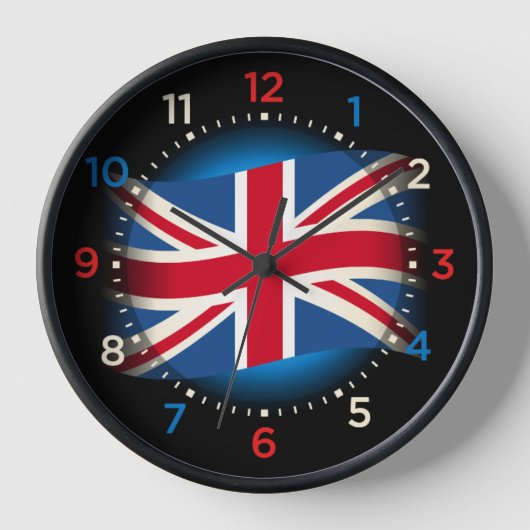 Union Jack Wall Uhr (Vorderseite)