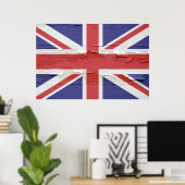 Union Jack Weathered Paint Poster (Heimbüro)
