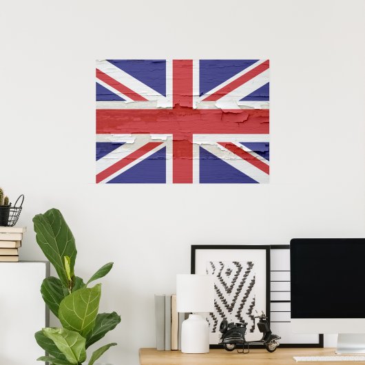 Union Jack Weathered Poster (Heimbüro)