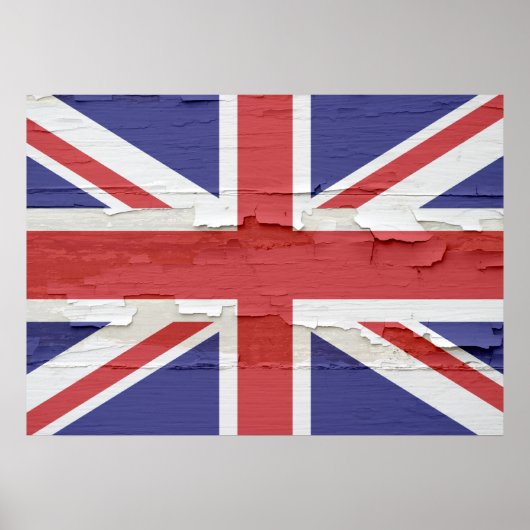 Union Jack Weathered Poster (Vorne)