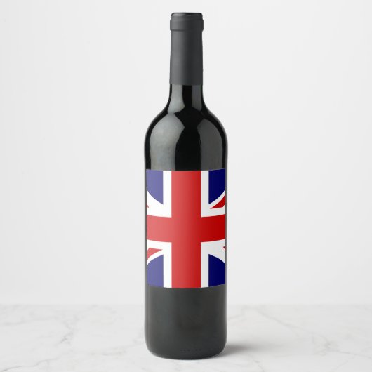 Union Jack Weinetikett (Vorderseite)