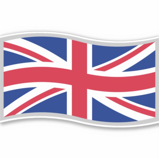 Union Jack winken Aufkleber (Vorderseite)