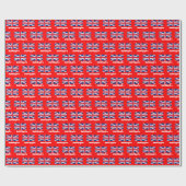 Union Jack Wrapping Paper, British Flag, UK Red Geschenkpapier (Flach)