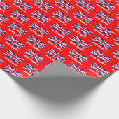 Union Jack Wrapping Paper, British Flag, UK Red Geschenkpapier (Ecke)