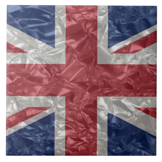 Union Jack - zerknittert Fliese (Vorderseite)