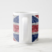 Union Jack - zerknittert Jumbo-Tasse (Rückseite)