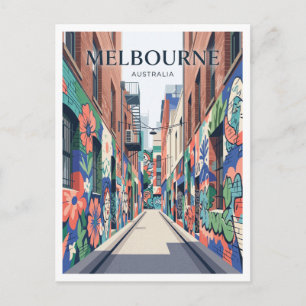 Union Lane Melbourne Australien Reise Postkarte