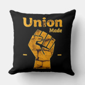 Union Made Worker Fist Labor Day Design Kissen (Vorderseite)
