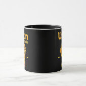 Union Made Worker Fist Labor Day Design Tasse (Zentrum)