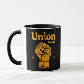 Union Made Worker Fist Labor Day Design Tasse (Links)