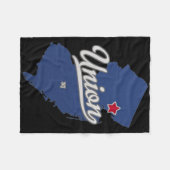 Union New Jersey Nj Karte Fleecedecke (Vorderseite (Horizontal))