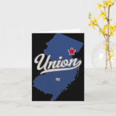 Union New Jersey Nj Map Karte (Gelbe Blume)