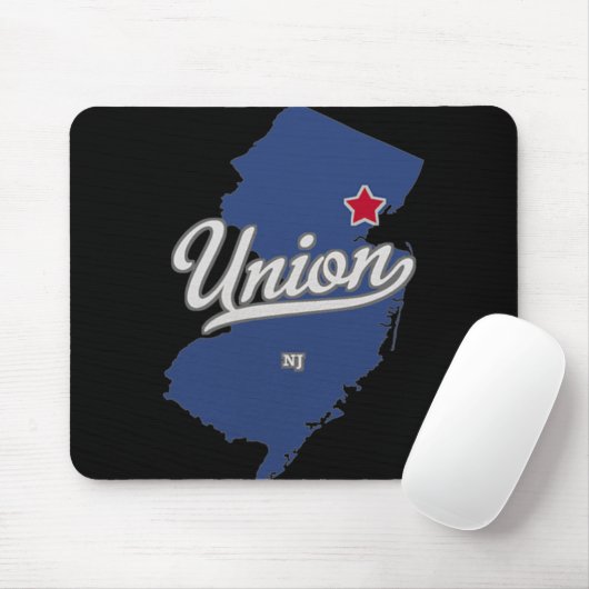 Union New Jersey Nj Map  Mousepad (Mit Mouse)