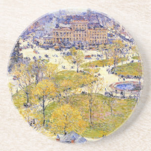 Union Square im Frühling von Frederick Childe Hass Getränkeuntersetzer