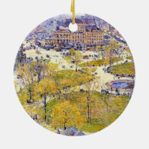 Union Square im Frühling von Frederick Childe Hass Keramikornament