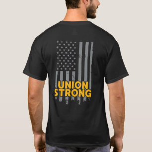 Union Starke Amerikanische Flagge Patriotischer Ta T-Shirt