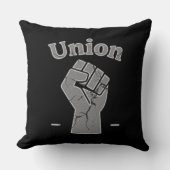 Union Strong Worker Fist Minimal Design Kissen (Vorderseite)