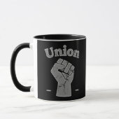 Union Strong Worker Fist Minimal Design Tasse (Links)