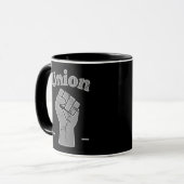 Union Strong Worker Fist Minimal Design Tasse (Vorderseite Links)