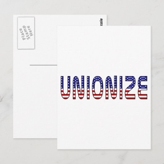 Unionisieren Postkarte (Vorne/Hinten)