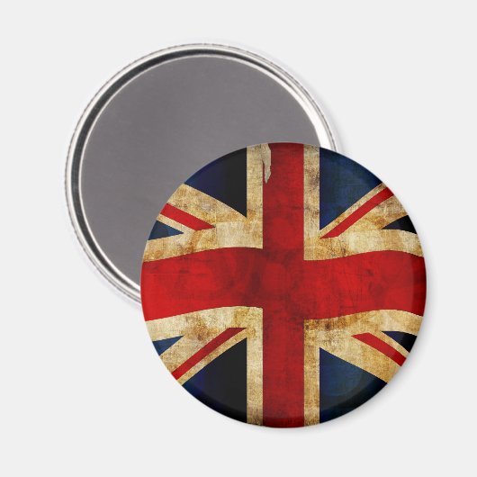 Unionjack - Grunge Magnet (Vorderseite/Rückseite)